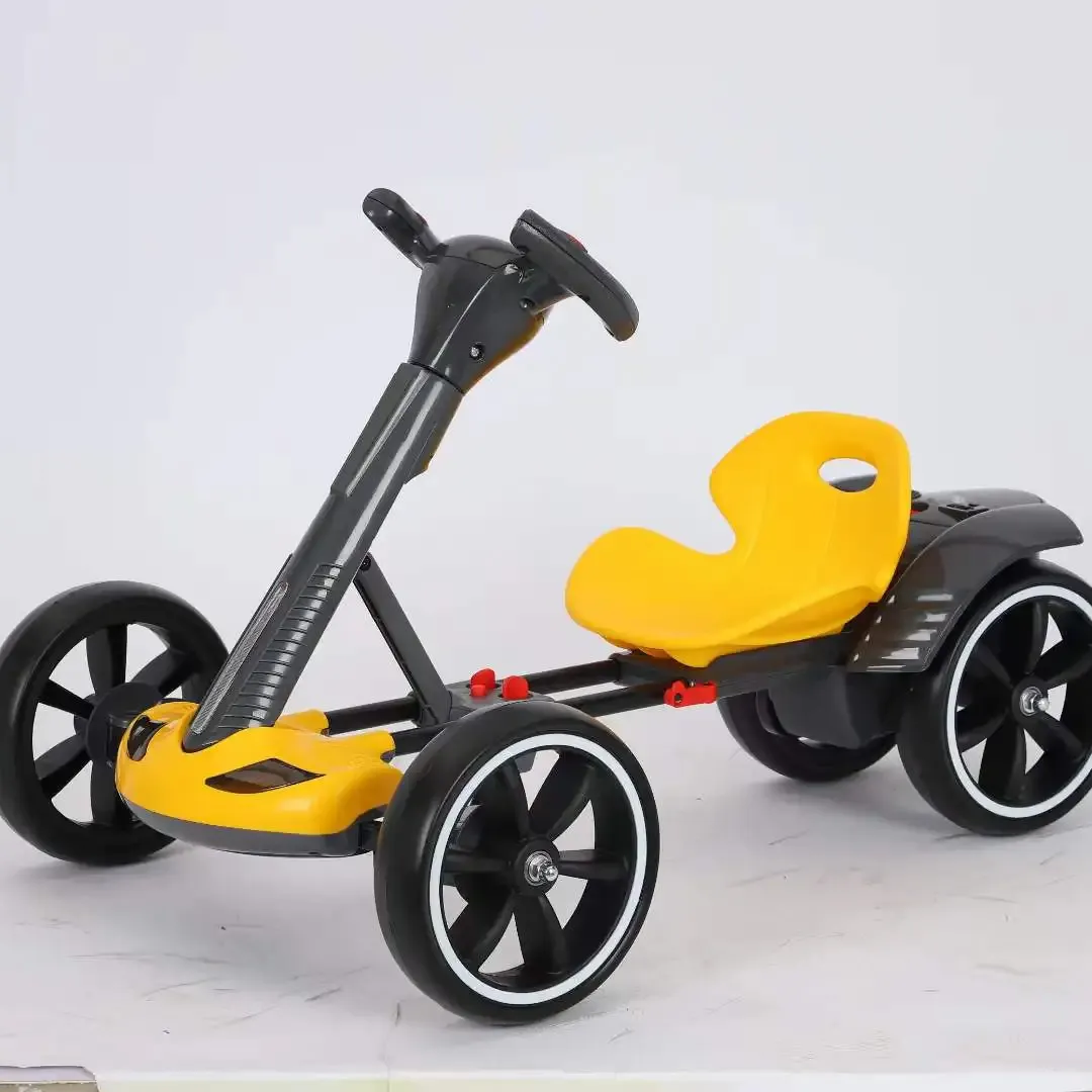 Оптовая Продажа с фабрики, новый стиль, 4 колесные педали go kart с батарейным питанием для детей, катания на электрическом аттракционе, go kart