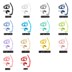 2025 Thiết Kế Mới Có Thể Gập Lại Ống Thở Mềm Silicone Chống Sương Mù Ống Kính Duy Nhất Kính Lặn Freediving Bánh Khối Lượng Thấp Lặn Mặt Nạ - Product Image 6