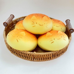 Slow rebound simulation squeeze cat bread soft and squishy stress relief <b>toy</b> for display, creative food <b>toy</b> - Product Image 1