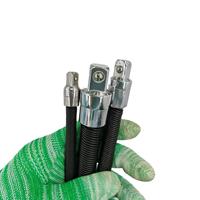 3Pc Adaptateur de barre d'extension de douille de tête de conversion d'arbre flexible Tige de connexion Clé à cliquet à couple élevé Perceuse électronique