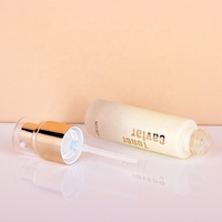 Bouteille ronde en verre de couleur dégradée de 30ml avec bouchon à bille et pompe de traitement réutilisable pour l'emballage de lotion crème pour le visage