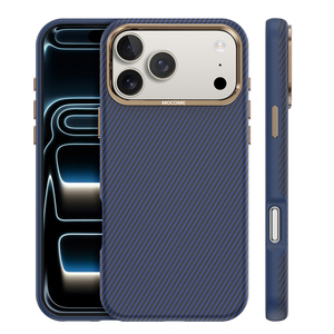 Funda Magnética de Lujo con Textura de Fibra de Carbono para Teléfono, con Botones Metálicos Independientes, Bisel Elevado para la Lente de la Cámara, Cubierta Antigolpes - Product Image 4
