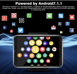 Montre connectée Android 4G DM100 avec écran le <span class=keywords><strong>plus</strong></span> <span class=keywords><strong>grand</strong></span> de 2,86 pouces, 3 Go + 32 Go, appareil photo 5 MP, WiFi 4G, GPS, pour hommes, appareils portables 4G - Product Image 5