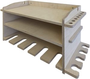 Rack Shack Power Tool Storage Tool Holder Wall Mounted Drill Organizer for Garage and Workshop 5 Space Drill Rack