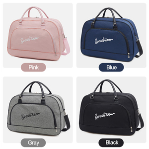 Nuevo diseño de mujer Fitness Sports Gym Bag Moda Ocio Nylon Weekender Duff con cierre de cremallera Bolso de equipaje de un hombro - Product Image 3