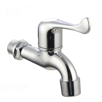 Robinet mural moderne à eau froide avec cartouche céramique en alliage de zinc pour machine à laver et bassin de lavage