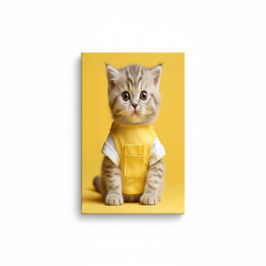 Cute Kitten Wall Art: Printed Canvas with Funny Cat Poster,<b>WRAPPED</b> CANVAS - Product Image 2
