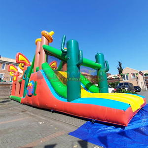 Aufblasbarer saloon-hindernisparcours commercial <b>inflatable</b> bounce <b>house</b> obstacle course for adults combo jumping castle - Product Image 6