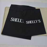 Sacs à fermeture éclair réutilisables en polyéthylène noir givré personnalisés pour l'expédition et l'emballage de vêtements, avec logo imprimé
