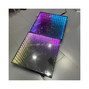 Led dansa pernikahan, tanpa kabel portabel lantai pesta 3D lampu lantai tari Led RGB