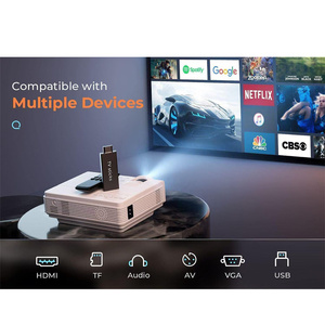 Mạnh mẽ xách tay Q5 chiếu 4K rạp hát tại nhà máy chiếu màn hình điện thoại thông minh phản ánh với Dual Wifi 5g bt5.0 1080p Video proyector - Product Image 5