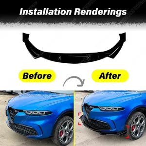 Pour Alfa Romeo Tonale 2023 2024 2025 – Protection inférieure de pare-chocs avant, lèvre de spoiler, accessoires automobiles - Product Image 2