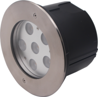 Lumière sous-marine encastrée en acier inoxydable 316, diamètre 162 mm, 18 W, RGB, contrôle externe, câble de 3 m, IP68