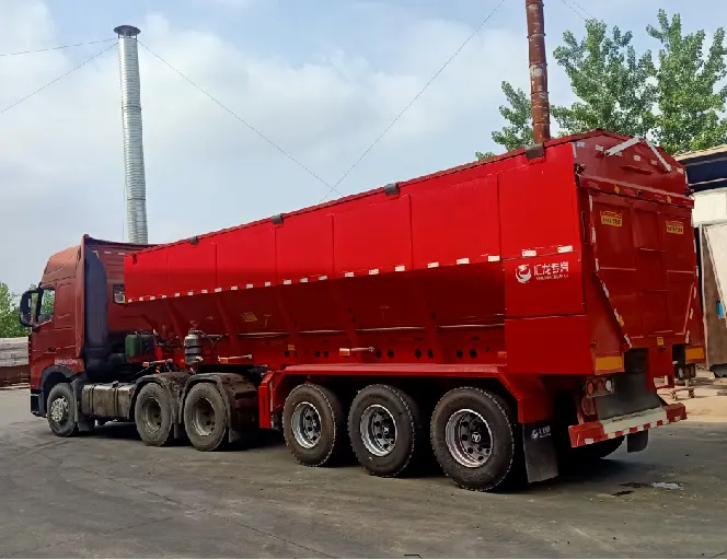 Uv tipi kabin yapısı taşıma 50 60 70 ton konveyör bant DAMPERLİ KAMYON kum taşıma kamyonu taşıyıcı kamyon