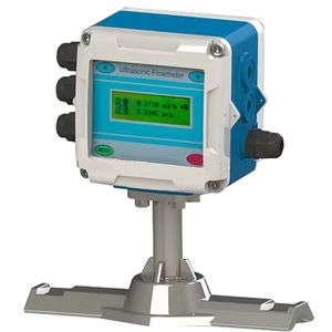 Testeur de débitmètre à ultrasons TSONIC jauge de mesure de liquide/fluide 0 ~ 10 m/s plage de débit coque bleue écran LCD de haute qualité - Product Image 3