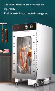 Máquina para fumar pollo ahumado crujiente comercial, pescado seco, pato ahumado; Caja de secado de salchichas y carne curada para el hogar - Product Image 3