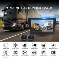 Monitor IPS Impermeable Wemaer de 9.0 Pulgadas, 12V DC, Kit de Sistema de Cámara de Visión Trasera para Camiones, para Remolques Land Cruiser