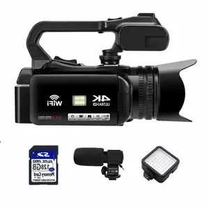 전문 캠코더 60fps 4k 16x 디지털 카메라 야간 투시경 Vlog 비디오 촬영 라이브 스트림을위한 디지털 비디오 카메라