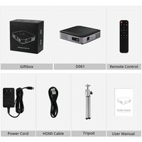 Projecteur DLP intelligent Hotack D061AQ dernière génération avec trépied, décodage HD, haute luminosité, WiFi 2.4G/5.0G, vidéo portable