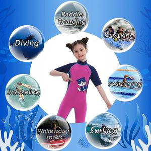 Costume da bagno termico in Neoprene per bambini 2mm in Neoprene uno pezzo da sub con cerniera posteriore per bambini ragazzi giovani ragazze sport acquatici muta da cartone animato - Product Image 5