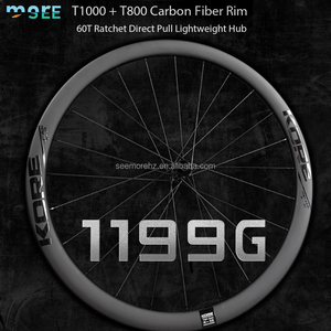 Set di Ruote da Corsa SeeMore Titanium 60T con Sistema a Cricchetto, Cerchi in Fibra di Carbonio da 50mm Pronti per l'Installazione di Nastro - Product Image 2