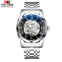 Winner Herren Luxus Transparentes Gelbgold Mode Diamant Leuchtendes Zahnradwerk Königliches Design Mechanisches Sport Hip-Hop-Uhrwerk