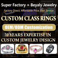 Anillos de Sello con Diseño Personalizado en 3D, Chapados en Oro de 18K, para Hombre