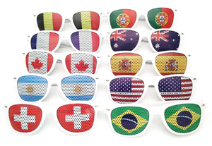 Gafas de Sol Personalizadas de Fútbol <span class=keywords><strong>Mundial</strong></span> con Diseño de Bandera Nacional para Aficionados al Fútbol, Gafas de Sol con Lentes de Cristal para Promoción, Fiestas y Animación - Product Image 3
