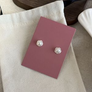S925 Pure <b>Silver</b> Elegant Simple Design Fashionable Freshwater <b>Pearl</b> Flower <b>Earrings</b> for Commuting - Product Image 2