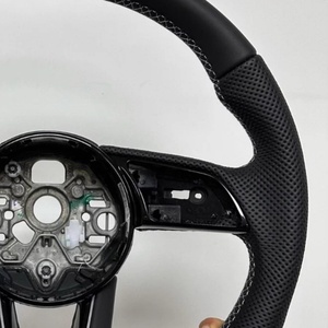 Volant en cuir <span class=keywords><strong>noir</strong></span> personnalisé pour Audi A1 A3 A4 A5 A6 B8 B8.5 S3 S4 S5 S6 S7 RS3 RS4 RS5 RS6 RS7 S8 - Product Image 2