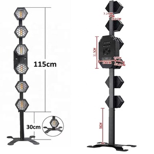 New 6pcs 50W <span class=keywords><strong>COB</strong></span> hổ phách 144pcs RGB <span class=keywords><strong>LED</strong></span> Strobe đứng Retro chiếu sáng cho buổi hòa nhạc Bar hiệu ứng nền Disco giai đoạn rửa - Product Image 3