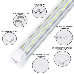 T8 <b>LED</b> <b>Tube</b> 4000k 6000k Daylight V Shape Cooler Light 4FT PC Aluminum Shop Light Fixture Plug Indoor Warehouse ROHS - Product Image 3
