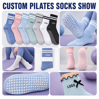Chaussettes de sport en silicone personnalisées, chaussettes de ballet en coton, chaussettes antidérapantes pour le pilates et le yoga