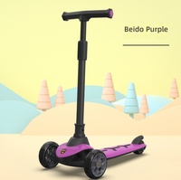 Trottinette Urbaine Pliable pour Adultes à Deux Roues, Grandes Roues Planaires en PU, Hauteur Réglable, Frein à Main, Capacité de Charge de 100 kg
