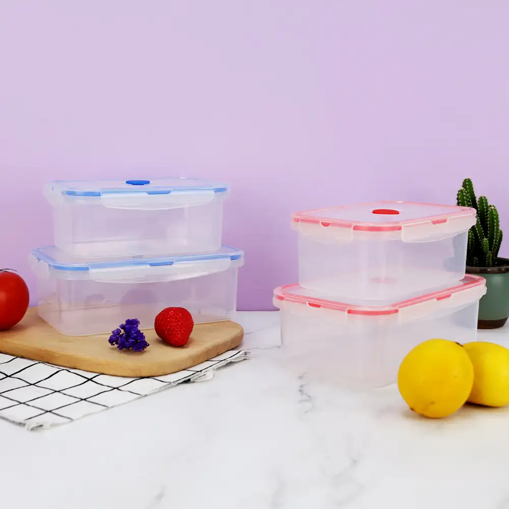 Wadah Persiapan Makanan Plastik Bening Ramah Lingkungan, Bawa Keluar Kotak Makan Siang Bento Plastik Bening, Wadah Makanan Pp