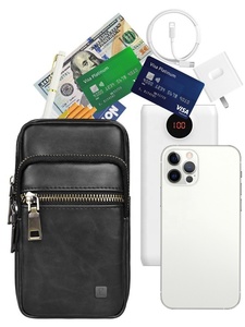 Borsa da Cintura Universale in Pelle PU con Doppia Tasca e 3 <span class=keywords><strong>Scomparti</strong></span> per Telefono Cellulare - Product Image 5