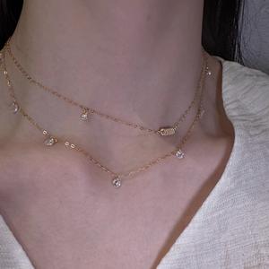 Collier en argent pur S925, style rétro, niche, entièrement serti de diamants, croix, luxe léger, style antique, haut de gamme, polyvalent, colliers superposés tendance - Product Image 3