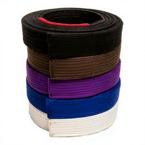 Ceintures de karaté unisexes personnalisées de haute qualité pour l'entraînement aux arts martiaux, en polyester/coton, avec broderie/sérigraphie/3D - Product Image 1