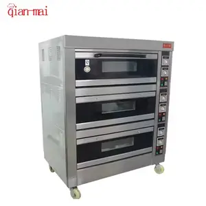 Commercial Gas Baking Pizza Cake Toaster 3 Decks 6 Trays Industrial Kitchen Smart Electric Baking Oven