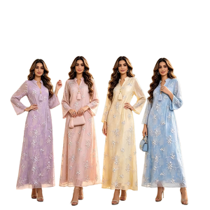 2026 New Water Drill <b>Dress</b> Luxury Custom Muslim Women's Abaya <b>for</b> Modest Casual Wholesale <b>Eid</b> Polyester Breathable - Product Image 1