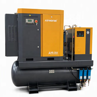 Compresseur d'air à vis intégré 7,5 kW 16 bars 4-en-1 pour machine de découpe laser à fibre avec réservoir et sécheur