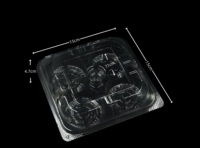 Boîte à dessert transparente en gros pour tiramisu, boîte carrée en plastique PS transparent, emballage pour gâteau, boîte d'emballage pour pâtisserie avec couvercle