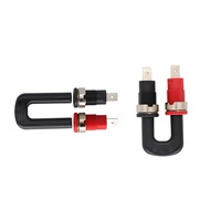 Prise de court-circuit avec gaine de 4 mm, connecteur de 19 mm, prise d'étalonnage multimètre, prise banane de type U, 32 A