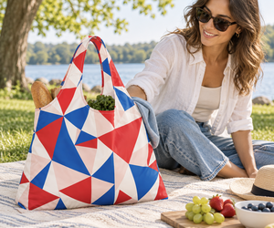 Custom Logo Printed <b>Foldable</b> <b>Shopping</b> <b>Bag</b> Eco Friendly Reusable Ripstop Nylon Grocery Tote <b>Bag</b> Waterproof Large Capacity - Product Image 2