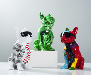 Kerajinan Polyresin Anjing Besar Hewan Patung Anjing Prancis Anjing Dekoratif Anjing Prancis Banteng - Product Image 6