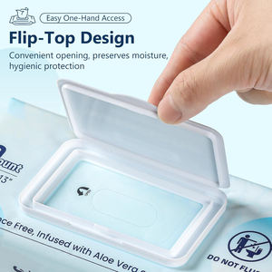 Vente en gros de lingettes écologiques pour le corps pour adultes épaissies avec de l'essence d'aloès sans odeur et biodégradables - Product Image 4