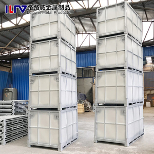 Contenitore <span class=keywords><strong>Pallet</strong></span> in Metallo Pieghevole, Impilabile, Durevole, in Acciaio Zincato per Trasporto e Stoccaggio in Magazzino - Product Image 6