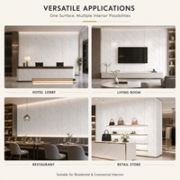 Panneau UV personnalisé avec surface marbrée brillante facile à nettoyer pour revêtement mural intérieur de villas, appartements et hôtels