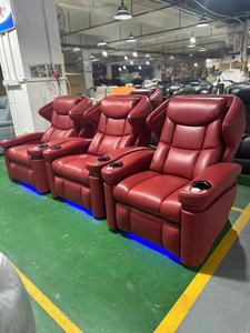 การออกแบบที่ไม่ซ้ํากันพักผ่อนวิลล่าห้องภาพยนตร์โซฟาเครื่องบินหรูหรา 2 <span class=keywords><strong>ที่นั่ง</strong></span>บ้านผู้เอนกายอัตโนมัติโรงละครที่นั่งชาร์จไร้สาย - Product Image 6