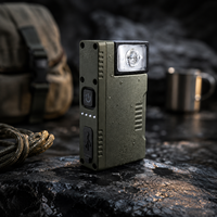 Mini lampe torche EDC plate, magnétique, RVB, avec clip de poche et cordon, indicateur de batterie, pour voyage, réparation et utilisation générale